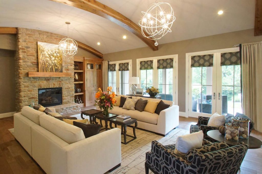 Whole-home audio installation with hidden in-ceiling speakers in a Cincinnati home by Phantom Sound